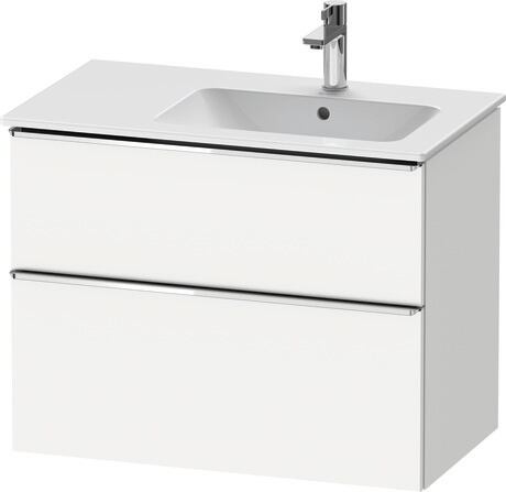 Vanity unit wall-mounted, DE4367010180000 White Matt, Decor, Handle Chrome