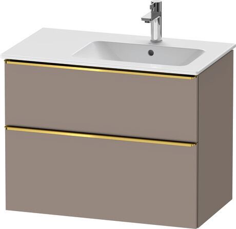 Vanity unit wall-mounted, DE4367034430000 Basalte Matt, Decor, Handle Gold