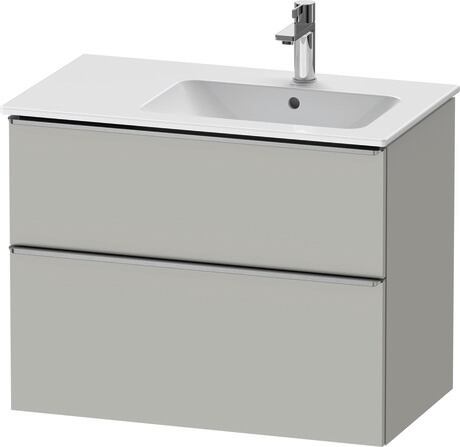 Vanity unit wall-mounted, DE4367070070000 Concrete grey Matt, Decor, Handle Stainless steel