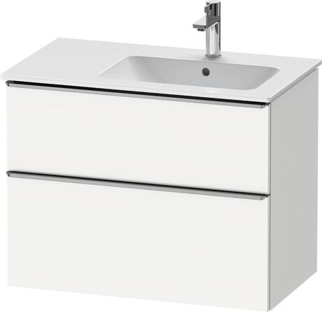 Vanity unit wall-mounted, DE4367070180000 White Matt, Decor, Handle Stainless steel