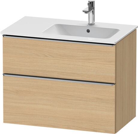 Vanity unit wall-mounted, DE4367070300000 Natural oak Matt, Decor, Handle Stainless steel