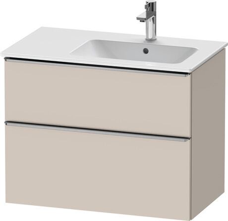 Vanity unit wall-mounted, DE4367070910000 taupe Matt, Decor, Handle Stainless steel