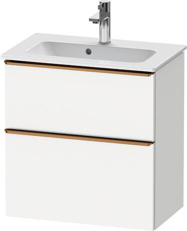 Vanity unit wall-mounted, DE4368004180000 White Matt, Decor, Handle Bronze