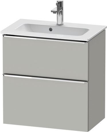 Vanity unit wall-mounted, DE4368010070000 Concrete grey Matt, Decor, Handle Chrome