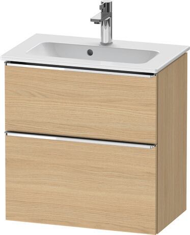 Vanity unit wall-mounted, DE4368010300000 Natural oak Matt, Decor, Handle Chrome