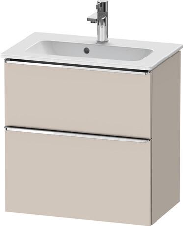 Vanity unit wall-mounted, DE4368010910000 taupe Matt, Decor, Handle Chrome