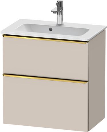 Vanity unit wall-mounted, DE4368034910000 taupe Matt, Decor, Handle Gold