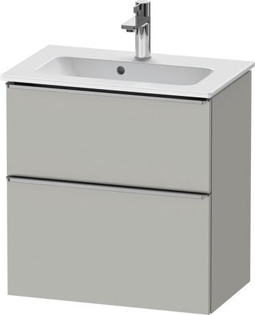 Vanity unit wall-mounted, DE4368070070000 Concrete grey Matt, Decor, Handle Stainless steel