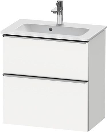 Vanity unit wall-mounted, DE4368070180000 White Matt, Decor, Handle Stainless steel