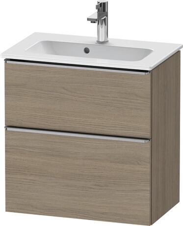 Vanity unit wall-mounted, DE4368070350000 Oak terra Matt, Decor, Handle Stainless steel