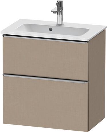 Vanity unit wall-mounted, DE4368070750000 Linen Matt, Decor, Handle Stainless steel