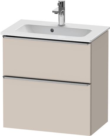 Vanity unit wall-mounted, DE4368070910000 taupe Matt, Decor, Handle Stainless steel