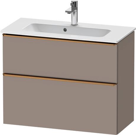 Vanity unit wall-mounted, DE4369004430000 Basalte Matt, Decor, Handle Bronze