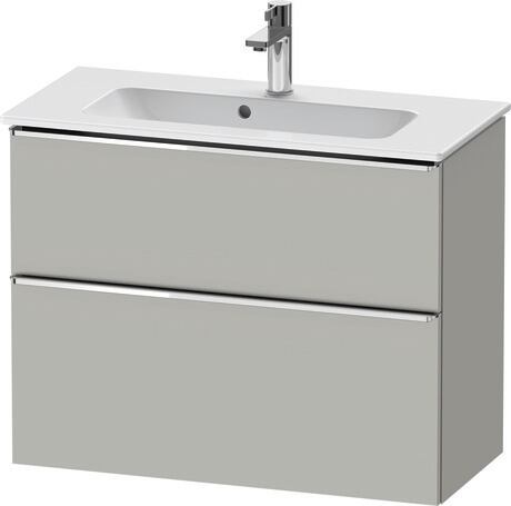 Vanity unit wall-mounted, DE4369010070000 Concrete grey Matt, Decor, Handle Chrome