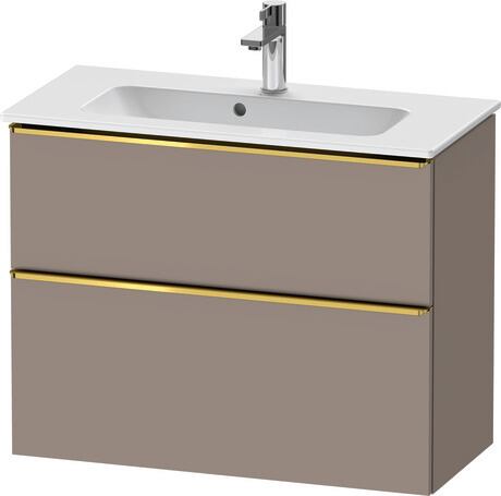 Vanity unit wall-mounted, DE4369034430000 Basalte Matt, Decor, Handle Gold