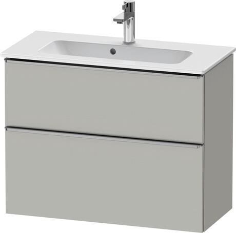 Vanity unit wall-mounted, DE4369070070000 Concrete grey Matt, Decor, Handle Stainless steel