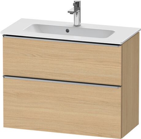 Vanity unit wall-mounted, DE4369070300000 Natural oak Matt, Decor, Handle Stainless steel