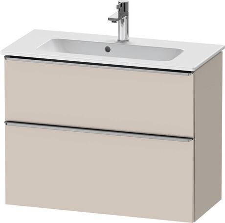 Vanity unit wall-mounted, DE4369070910000 taupe Matt, Decor, Handle Stainless steel