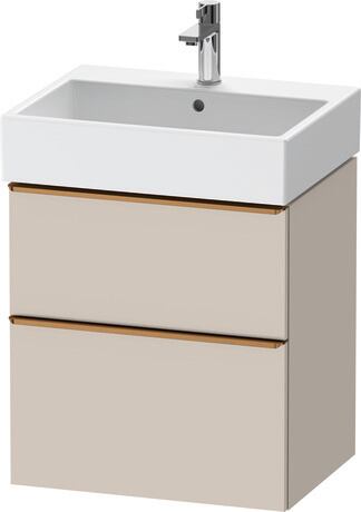 Vanity unit wall-mounted, DE4371004910000 taupe Matt, Decor, Handle Bronze