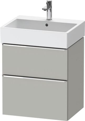 Vanity unit wall-mounted, DE4371010070000 Concrete grey Matt, Decor, Handle Chrome