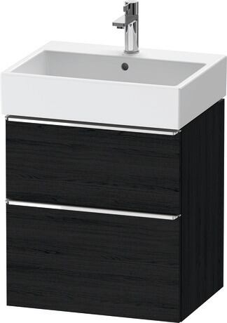 Vanity unit wall-mounted, DE4371010160000 Black oak Matt, Decor, Handle Chrome