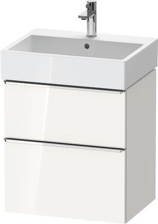 Vanity unit wall-mounted, DE4371010220000 White High Gloss, Decor, Handle Chrome