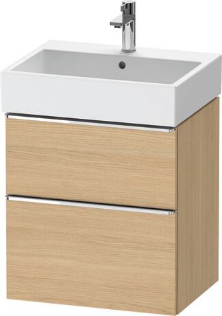 Vanity unit wall-mounted, DE4371010300000 Natural oak Matt, Decor, Handle Chrome