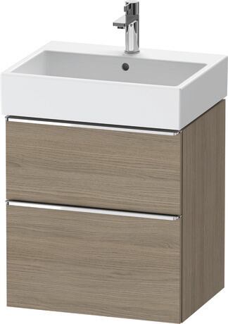 Vanity unit wall-mounted, DE4371010350000 Oak terra Matt, Decor, Handle Chrome