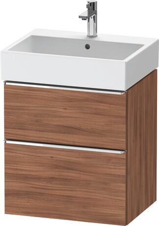 Vanity unit wall-mounted, DE4371010790000 Walnut Matt, Decor, Handle Chrome