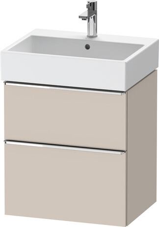 Vanity unit wall-mounted, DE4371010910000 taupe Matt, Decor, Handle Chrome