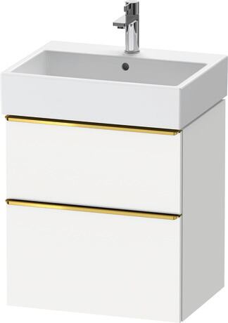 Vanity unit wall-mounted, DE4371034180000 White Matt, Decor, Handle Gold