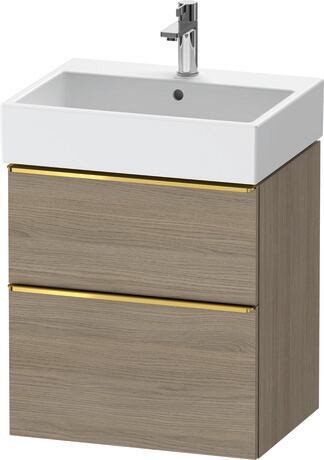 Vanity unit wall-mounted, DE4371034350000 Oak terra Matt, Decor, Handle Gold