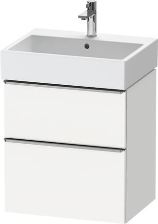 Vanity unit wall-mounted, DE4371070180000 White Matt, Decor, Handle Stainless steel