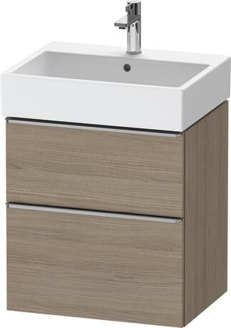 Vanity unit wall-mounted, DE4371070350000 Oak terra Matt, Decor, Handle Stainless steel