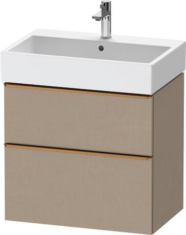 Vanity unit wall-mounted, DE4372004750000 Linen Matt, Decor, Handle Bronze