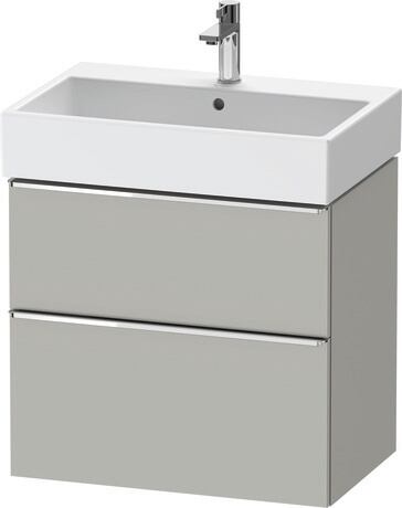 Vanity unit wall-mounted, DE4372010070000 Concrete grey Matt, Decor, Handle Chrome