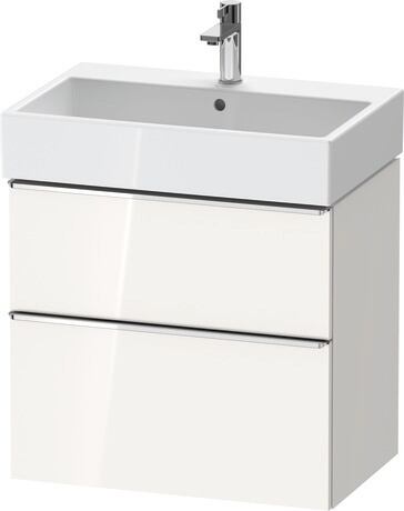 Vanity unit wall-mounted, DE4372010220000 White High Gloss, Decor, Handle Chrome