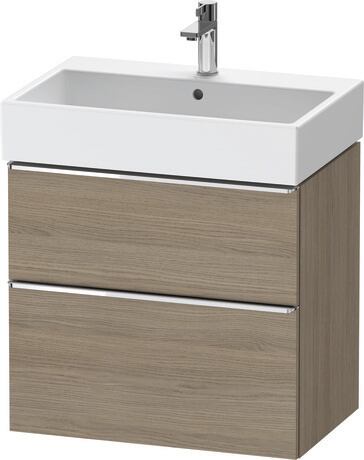 Vanity unit wall-mounted, DE4372010350000 Oak terra Matt, Decor, Handle Chrome