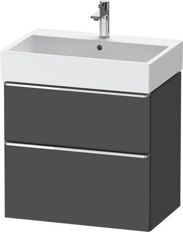 Vanity unit wall-mounted, DE4372010490000 Graphite Matt, Decor, Handle Chrome