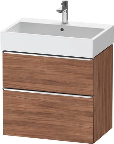 Vanity unit wall-mounted, DE4372010790000 Walnut Matt, Decor, Handle Chrome