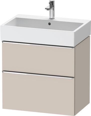 Vanity unit wall-mounted, DE4372010910000 taupe Matt, Decor, Handle Chrome