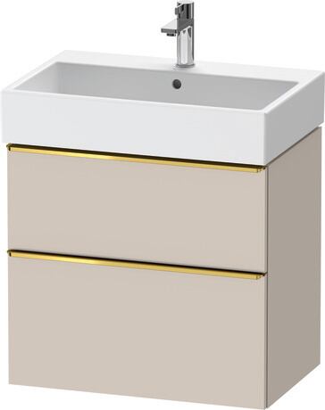 Vanity unit wall-mounted, DE4372034910000 taupe Matt, Decor, Handle Gold