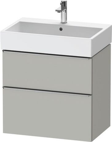 Vanity unit wall-mounted, DE4372070070000 Concrete grey Matt, Decor, Handle Stainless steel