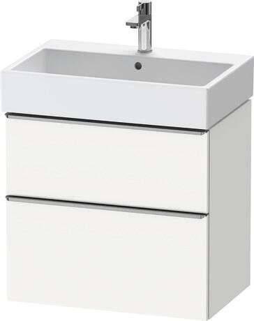 Vanity unit wall-mounted, DE4372070180000 White Matt, Decor, Handle Stainless steel