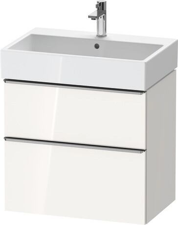 Vanity unit wall-mounted, DE4372070220000 White High Gloss, Decor, Handle Stainless steel