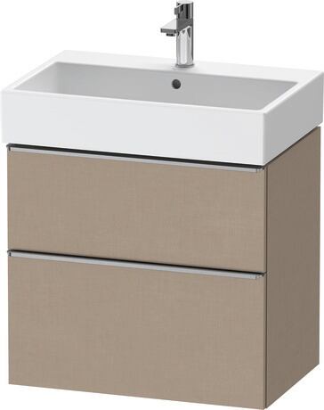 Vanity unit wall-mounted, DE4372070750000 Linen Matt, Decor, Handle Stainless steel