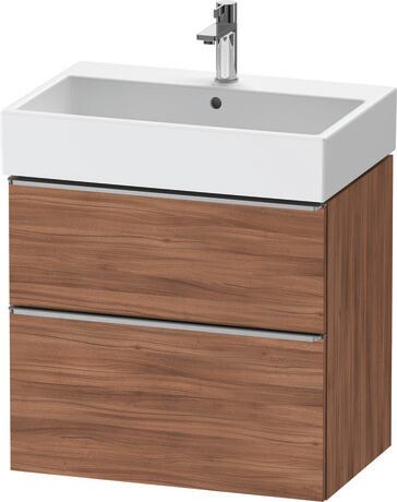 Vanity unit wall-mounted, DE4372070790000 Walnut Matt, Decor, Handle Stainless steel