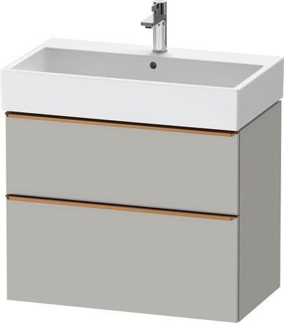 Vanity unit wall-mounted, DE4373004070000 Concrete grey Matt, Decor, Handle Bronze