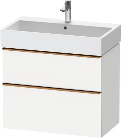 Vanity unit wall-mounted, DE4373004180000 White Matt, Decor, Handle Bronze