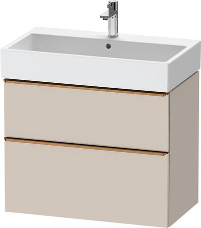 Vanity unit wall-mounted, DE4373004910000 taupe Matt, Decor, Handle Bronze